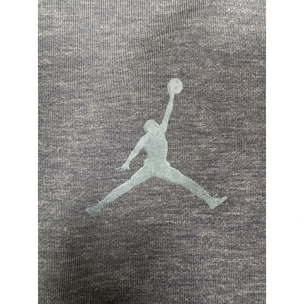 JORDAN Dri Fit Longsleeve Hooded Pullover Performance - Men's Large - Dark Gray